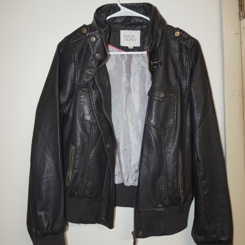 Thread & Supply Faux Leather Jacket